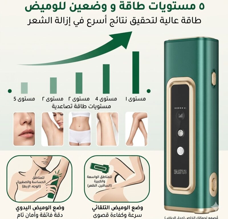 ٥ مستويات طاقة ووضعين للوميض